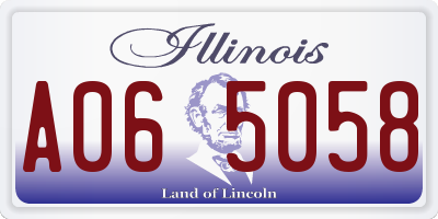 IL license plate A065058