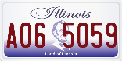 IL license plate A065059