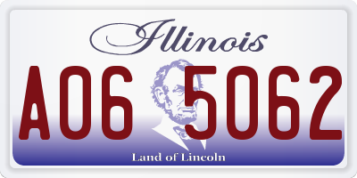 IL license plate A065062