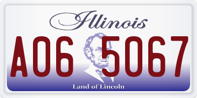 IL license plate A065067