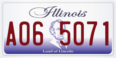 IL license plate A065071
