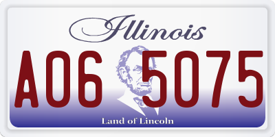 IL license plate A065075