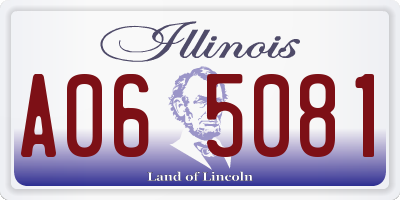 IL license plate A065081