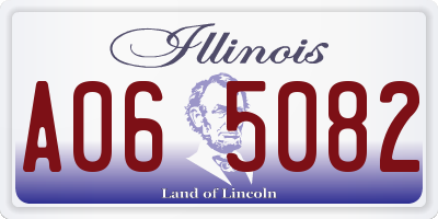 IL license plate A065082