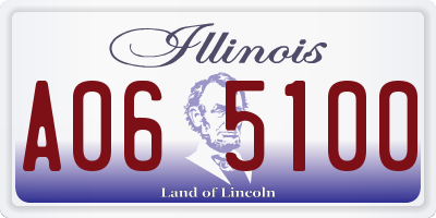 IL license plate A065100