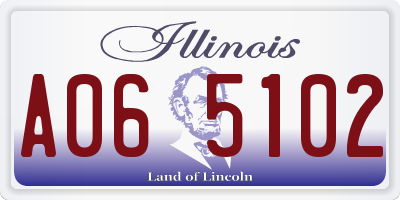 IL license plate A065102