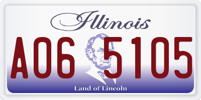 IL license plate A065105