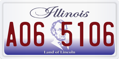 IL license plate A065106