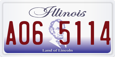 IL license plate A065114