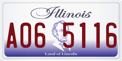 IL license plate A065116