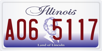 IL license plate A065117