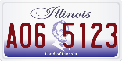 IL license plate A065123