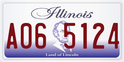 IL license plate A065124