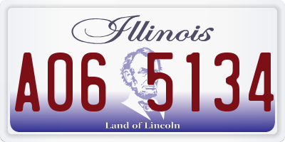 IL license plate A065134
