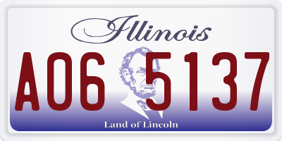 IL license plate A065137