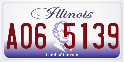 IL license plate A065139