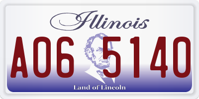 IL license plate A065140
