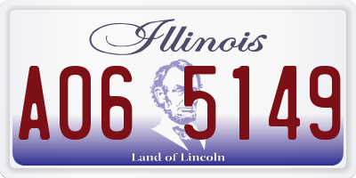 IL license plate A065149