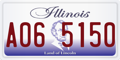 IL license plate A065150