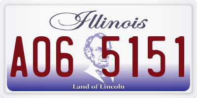 IL license plate A065151