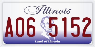 IL license plate A065152