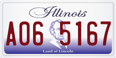 IL license plate A065167