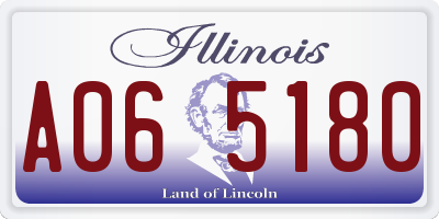 IL license plate A065180