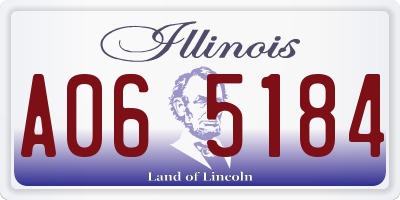 IL license plate A065184