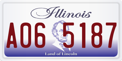 IL license plate A065187