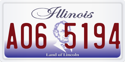 IL license plate A065194