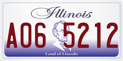 IL license plate A065212