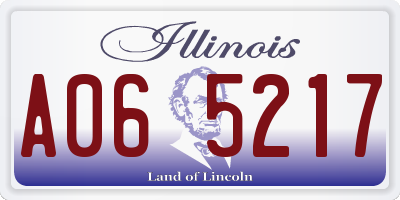 IL license plate A065217