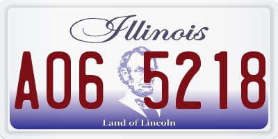 IL license plate A065218
