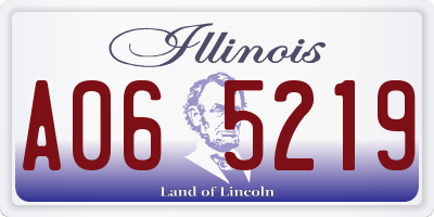 IL license plate A065219