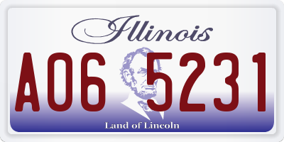 IL license plate A065231