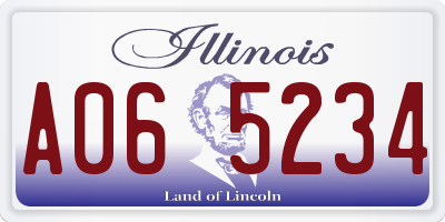 IL license plate A065234