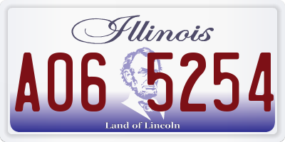 IL license plate A065254