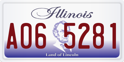IL license plate A065281