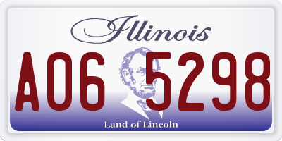 IL license plate A065298