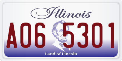 IL license plate A065301