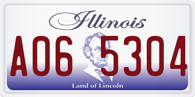 IL license plate A065304