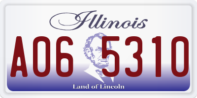 IL license plate A065310