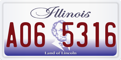 IL license plate A065316