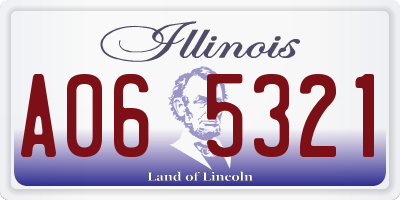 IL license plate A065321