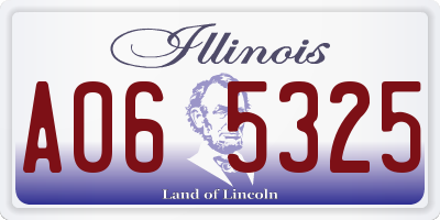 IL license plate A065325