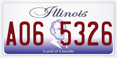 IL license plate A065326