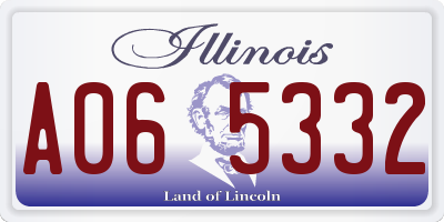 IL license plate A065332