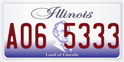 IL license plate A065333