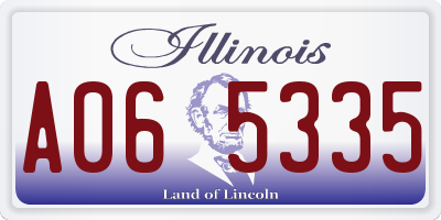 IL license plate A065335