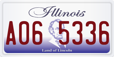 IL license plate A065336